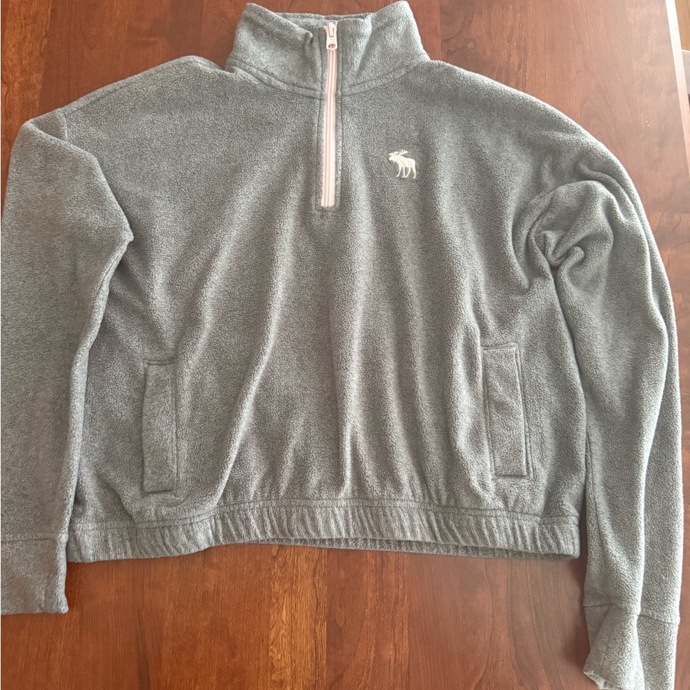 Abercrombie Kids Heather Gray Fleece Pullover